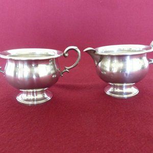 Vintage Hamilton Sterling Creamer & Sugar